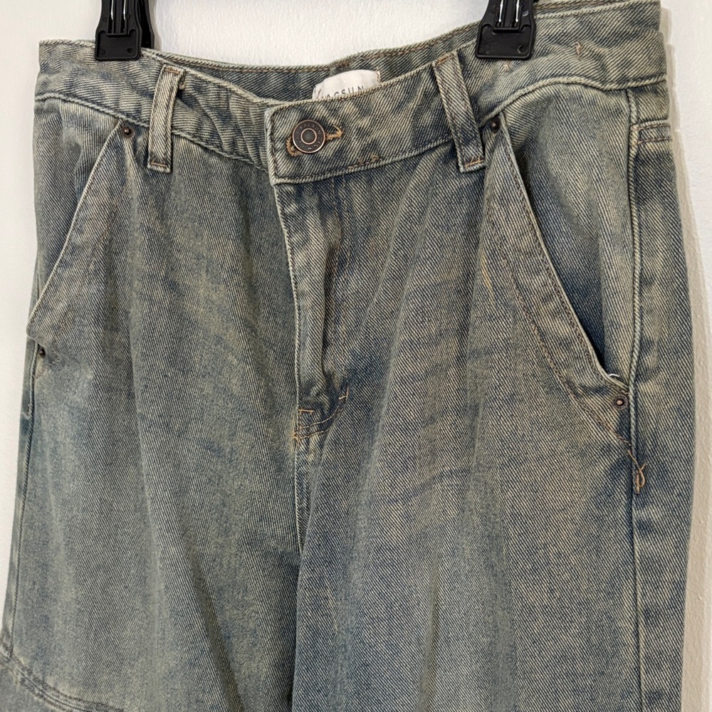 PacSun Faded Blue Denim Pants- Jessie High Rise Baggy